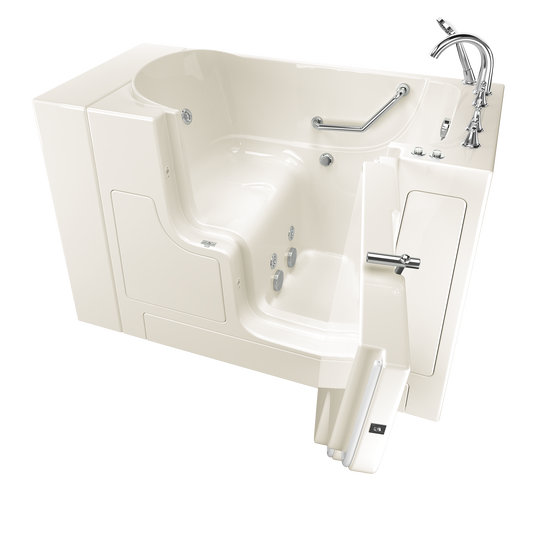 AMERICAN-STANDARD SS9OD5230RJ-BC-PC, Gelcoat Premium Series 30 in. x 52 in. Outward Opening Door Walk-In Bathtub with Whirlpool system in Wib Linen