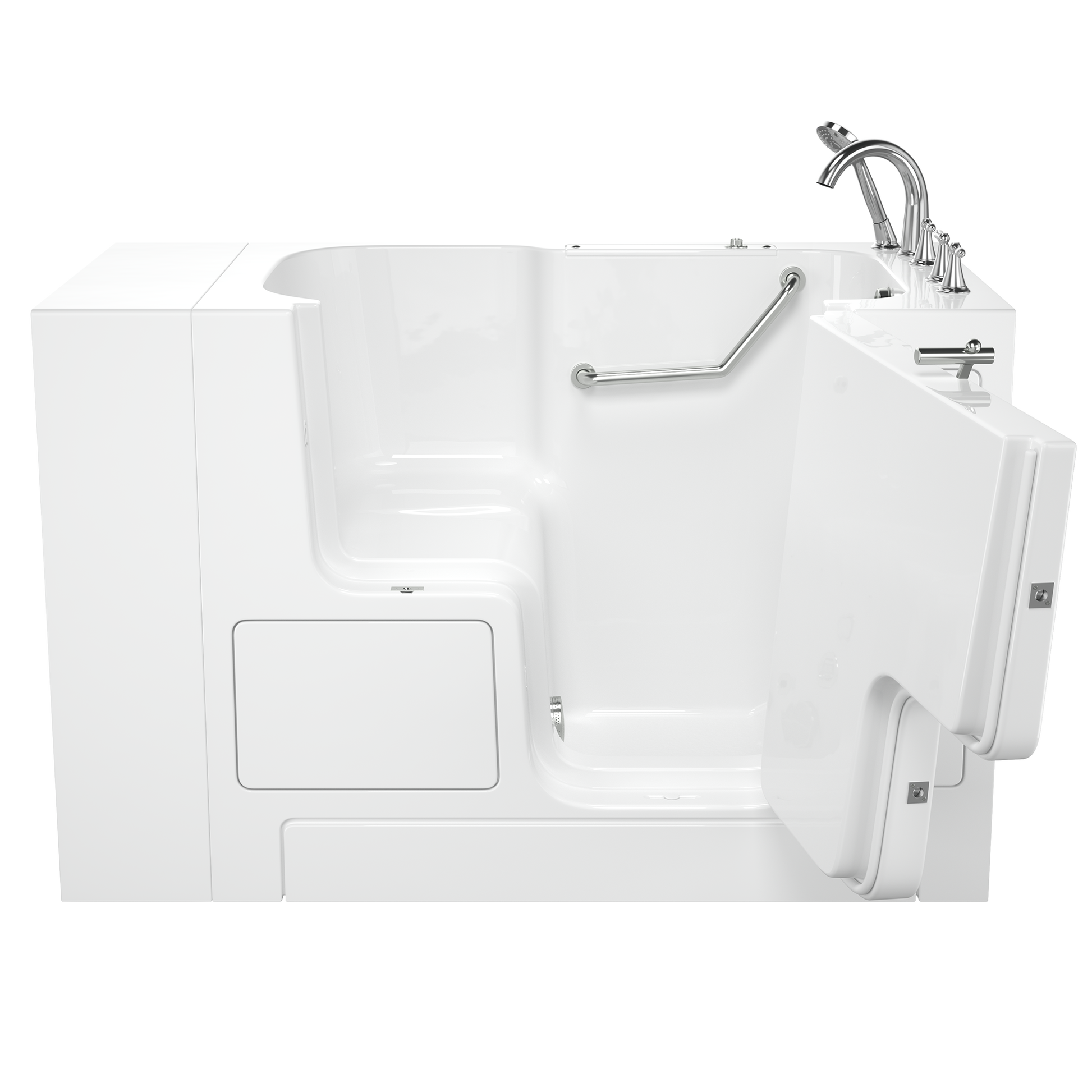 AMERICAN-STANDARD SS9OD5232RS-WH-PC, Gelcoat Premium Series 32 in. x 52 in. Outward Opening Door Walk-In Bathtub in Wib White