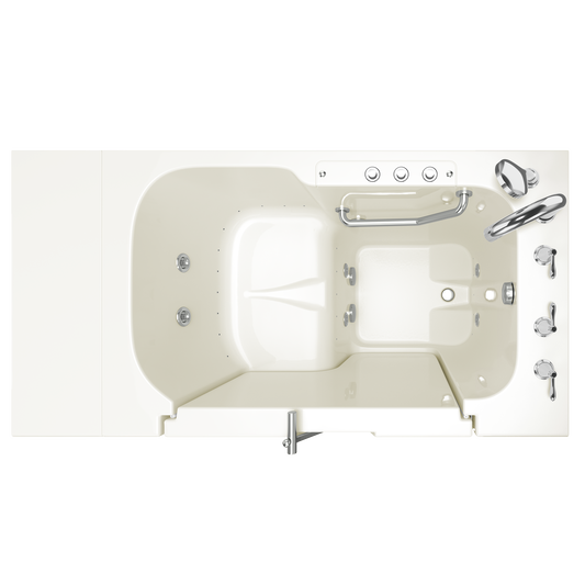 AMERICAN-STANDARD SS9OD5232RD-BC-PC, Gelcoat Premium Series 32 in. x 52 in. Outward Opening Door Walk-In Bathtub with Air Spa and Whirlpool system in Wib Linen