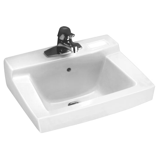 AMERICAN-STANDARD 0321975.020, Declyn Wall-Hung Sink Less Overflow with 4-Inch Centerset, for Concealed Arms in White