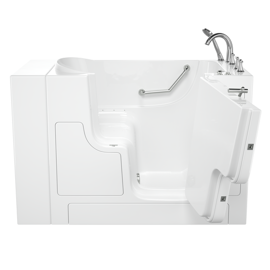 AMERICAN-STANDARD SS9OD5230RA-WH-PC, Gelcoat Premium Series 30 in. x 52 in. Outward Opening Door Walk-In Bathtub with Air Spa system in Wib White