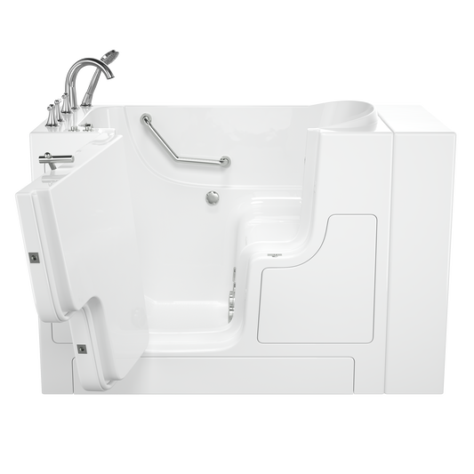 AMERICAN-STANDARD SS9OD5230LJ-WH-PC, Gelcoat Premium Series 30 in. x 52 in. Outward Opening Door Walk-In Bathtub with Whirlpool system in Wib White