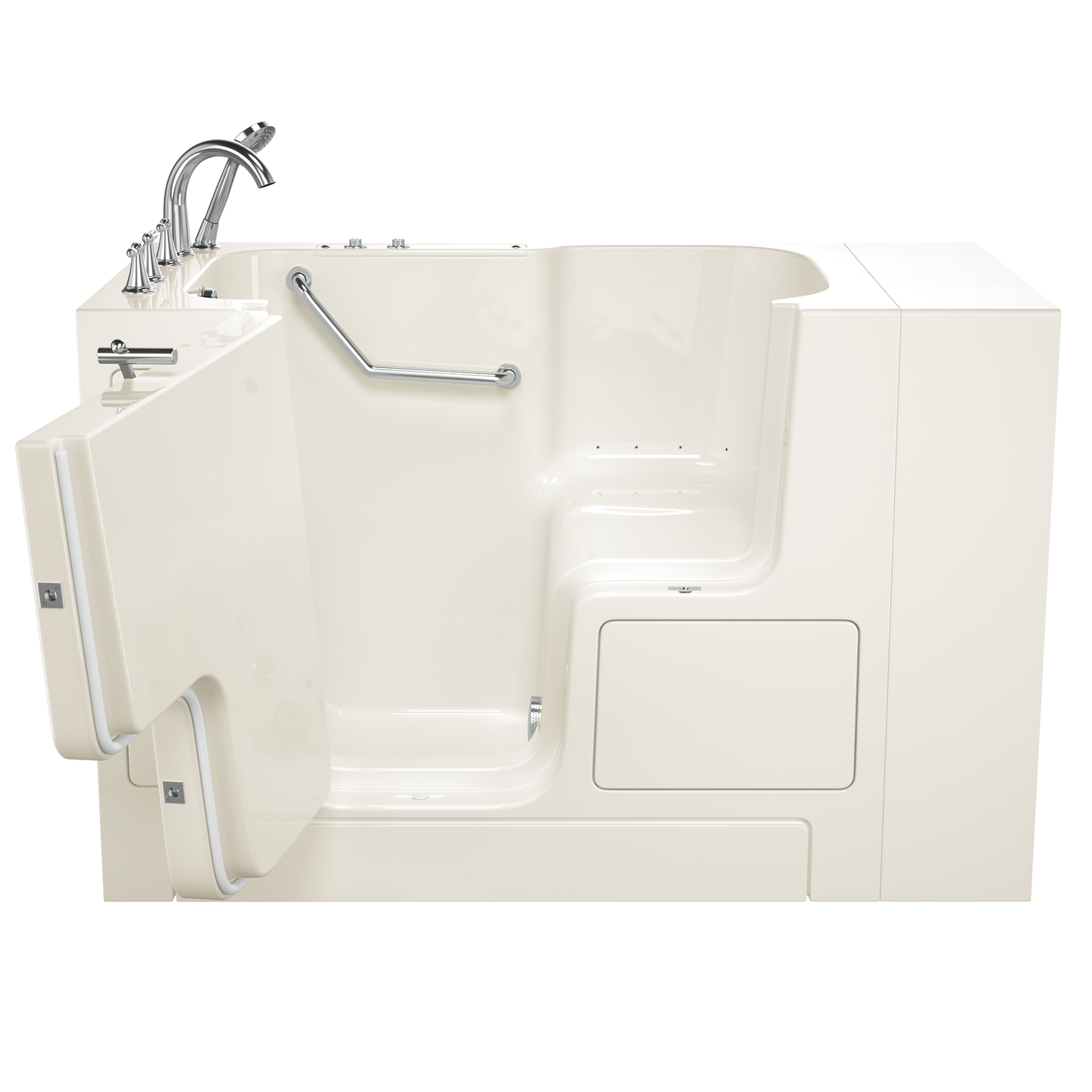 AMERICAN-STANDARD SS9OD5232LA-BC-PC, Gelcoat Premium Series 32 in. x 52 in. Outward Opening Door Walk-In Bathtub with Air Spa system in Wib Linen