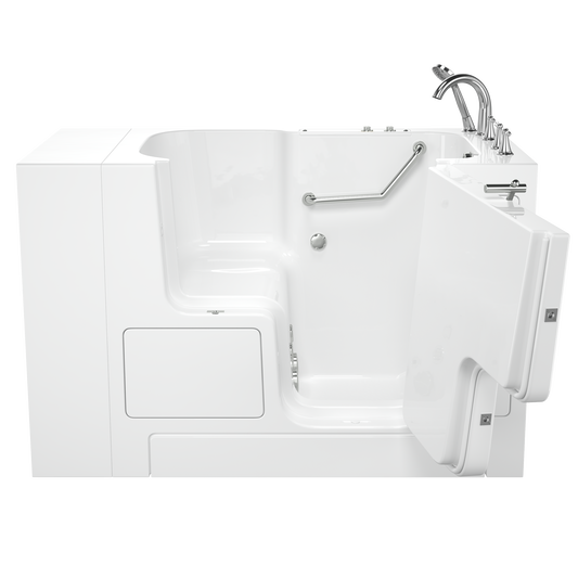 AMERICAN-STANDARD SS9OD5232RJ-WH-PC, Gelcoat Premium Series 32 in. x 52 in. Outward Opening Door Walk-In Bathtub with Whirlpool system in Wib White