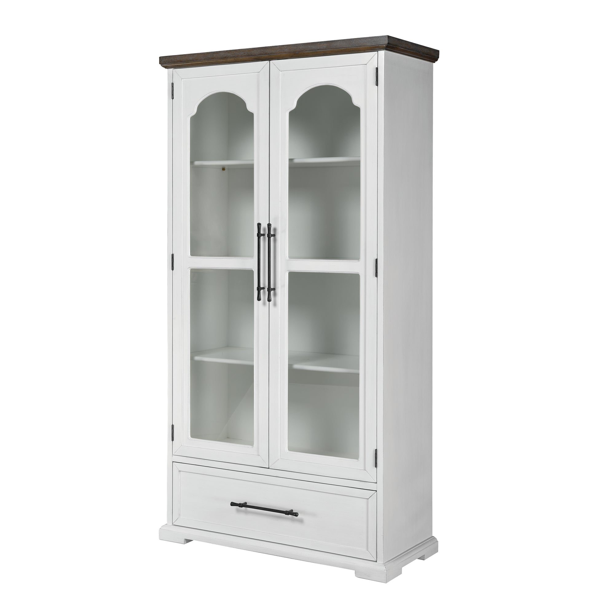 ELK STUDIO 17221 Locksmith Cabinet with Bookcase - Off White