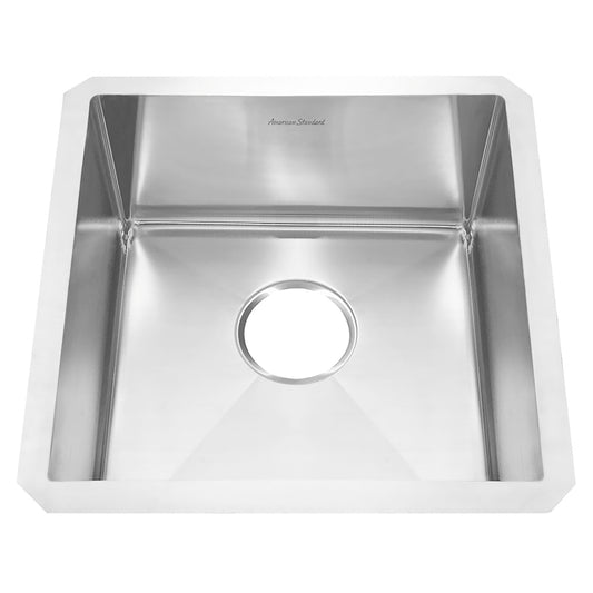AMERICAN-STANDARD 18SB.8171700.075, Pekoe 17 x 17-Inch Stainless Steel Undermount Single-Bowl Kitchen Sink in Stainless Stl