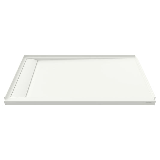 AMERICAN-STANDARD 6036SM-LHOL.218, Townsend 60 x 36-Inch Single Threshold Shower Base With Left-Hand Outlet in Soft White