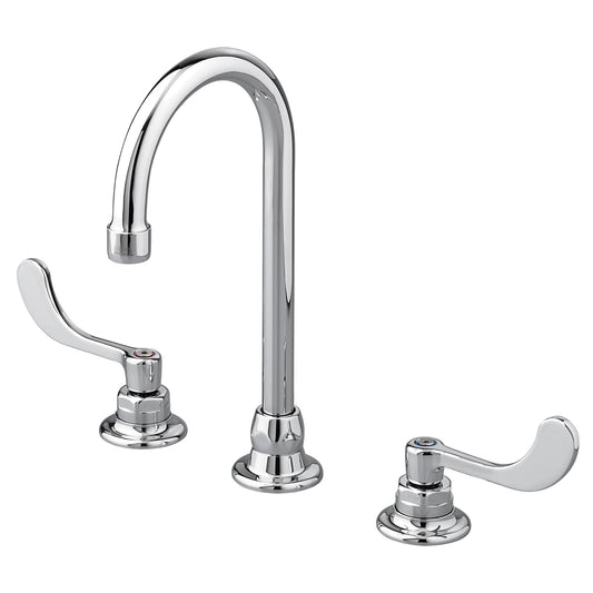 AMERICAN-STANDARD 6540270.002, Monterrey 8-Inch Widespread Gooseneck Faucet With Wrist Blade Handles 1.5 gpm/5.7 Lpm With Flexible Underbody in Chrome