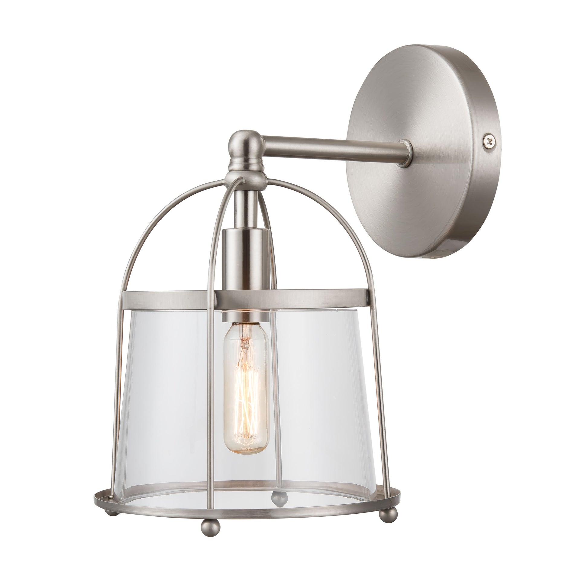 ELK SHOWROOM 18460/1 Merrick 10'' High 1-Light Sconce - Satin Nickel