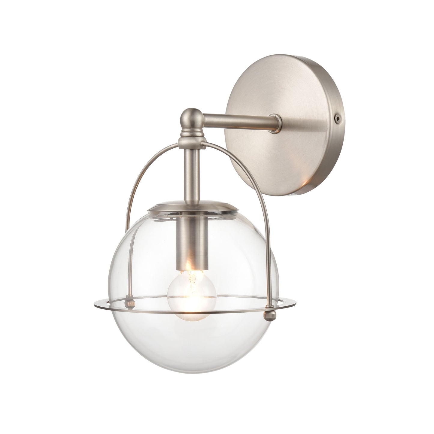 ELK SHOWROOM 18630/1 Langford 10'' High 1-Light Sconce - Satin Nickel