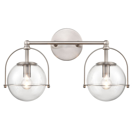 ELK SHOWROOM 18631/2 Langford 17'' Wide 2-Light Vanity Light - Satin Nickel