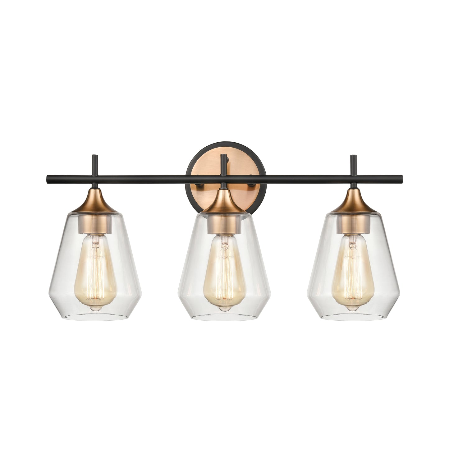 ELK SHOWROOM 18692/3 Villette 21'' Wide 3-Light Vanity Light - Satin Brass