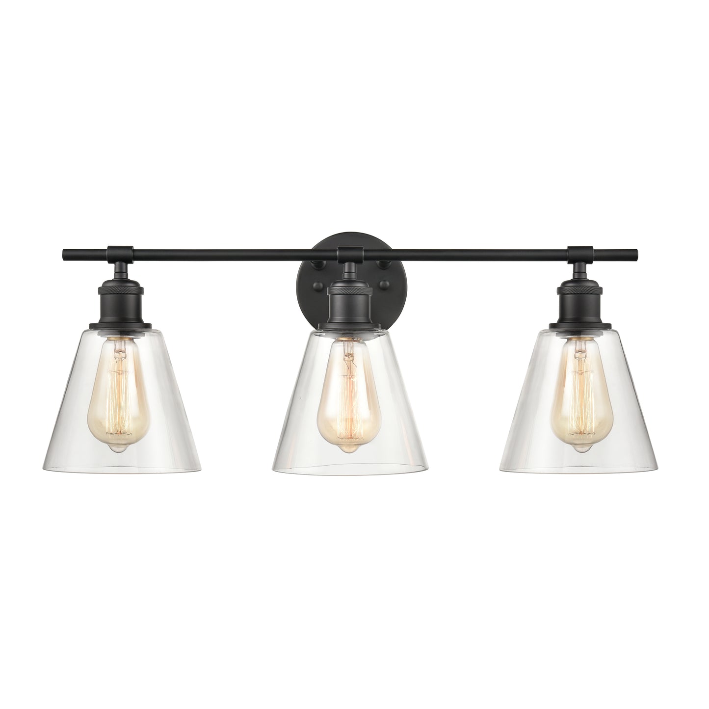 ELK SHOWROOM 18702/3 Scone 24'' Wide 3-Light Vanity Light - Matte Black