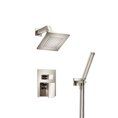 ISENBERG 196.3250PN Polished Nickel PVD Serie 196 Two Output Shower Set With Shower Head And Hand Held
