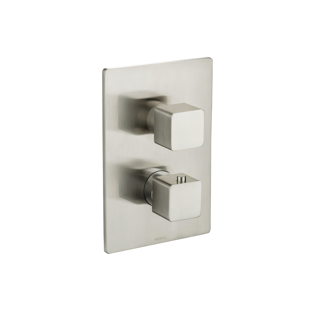 ISENBERG 196.4301BN Brushed Nickel PVD Serie 196 3/4" Thermostatic Valve & Trim - 3 Output