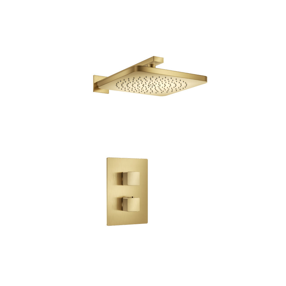 ISENBERG 196.7000SB Satin Brass PVD Serie 196 Single Output Shower Set With Shower Head And Arm