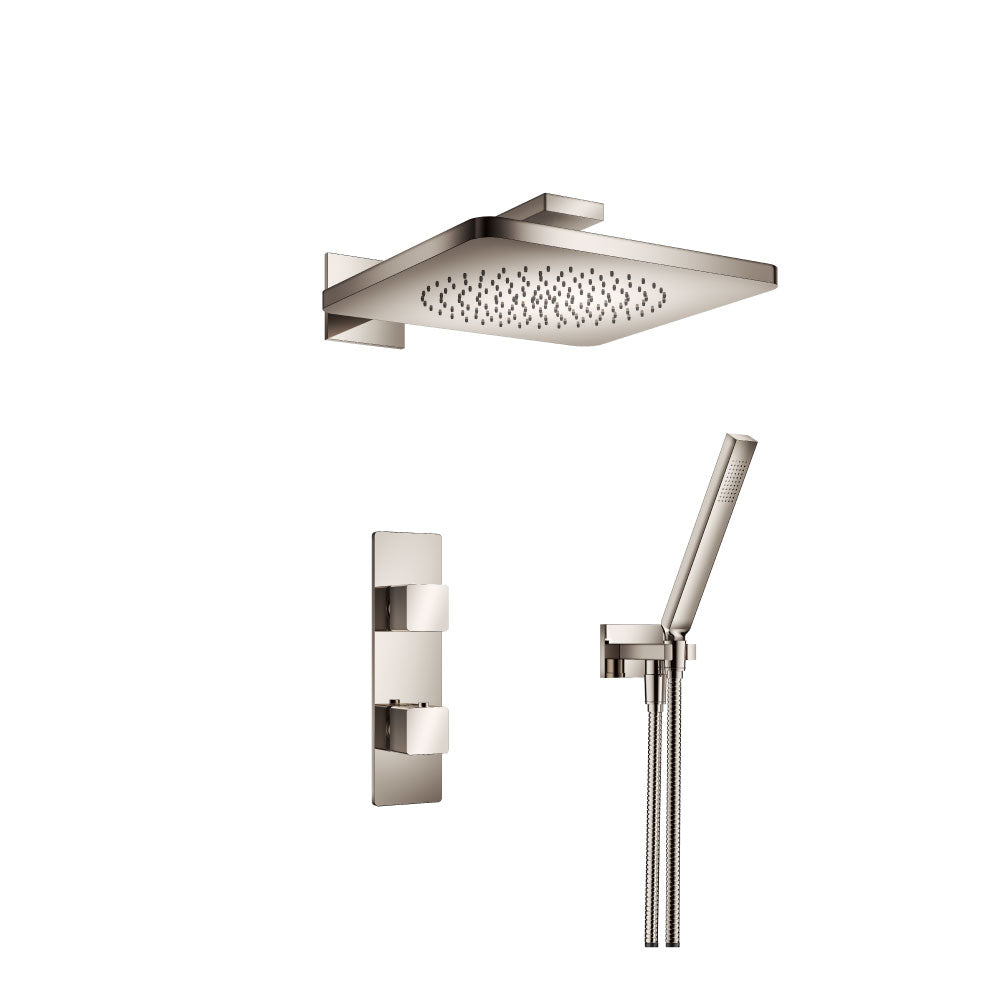 ISENBERG 196.7250PN Polished Nickel PVD Serie 196 Two Output Shower Set With Shower Head And Hand Held