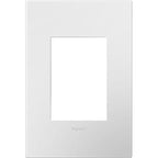 LEGRAND AWP1G3WHW4 ADORNE  Gloss White-on-White One-Gang-Plus Screwless Wall Plate with Microban