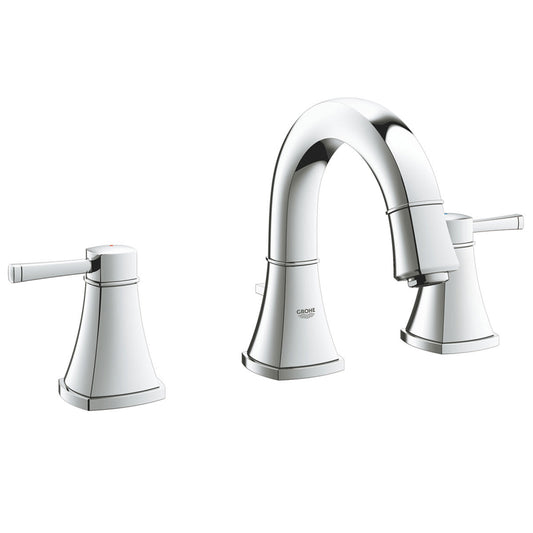 GROHE 2041800A Grandera Chrome 8-inch Widespread 2-Handle S-Size Bathroom Faucet 1.2 GPM