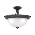 THOMAS 2103SF/10 Bristol Lane 3-Light Semi Flush Mount in Oil Rubbed Bronze with White Glass