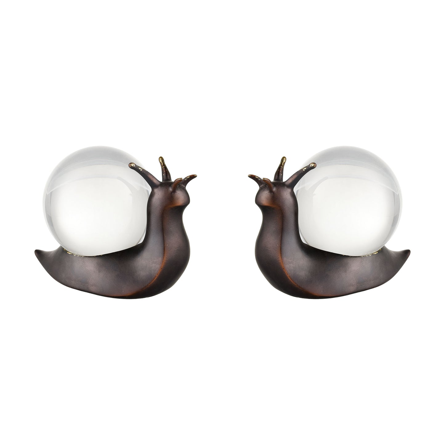 ELK SIGNATURE 2182-055/S2 Slug it Out Objects in Oil Rubbed Bronze and Clear (Set of 2)