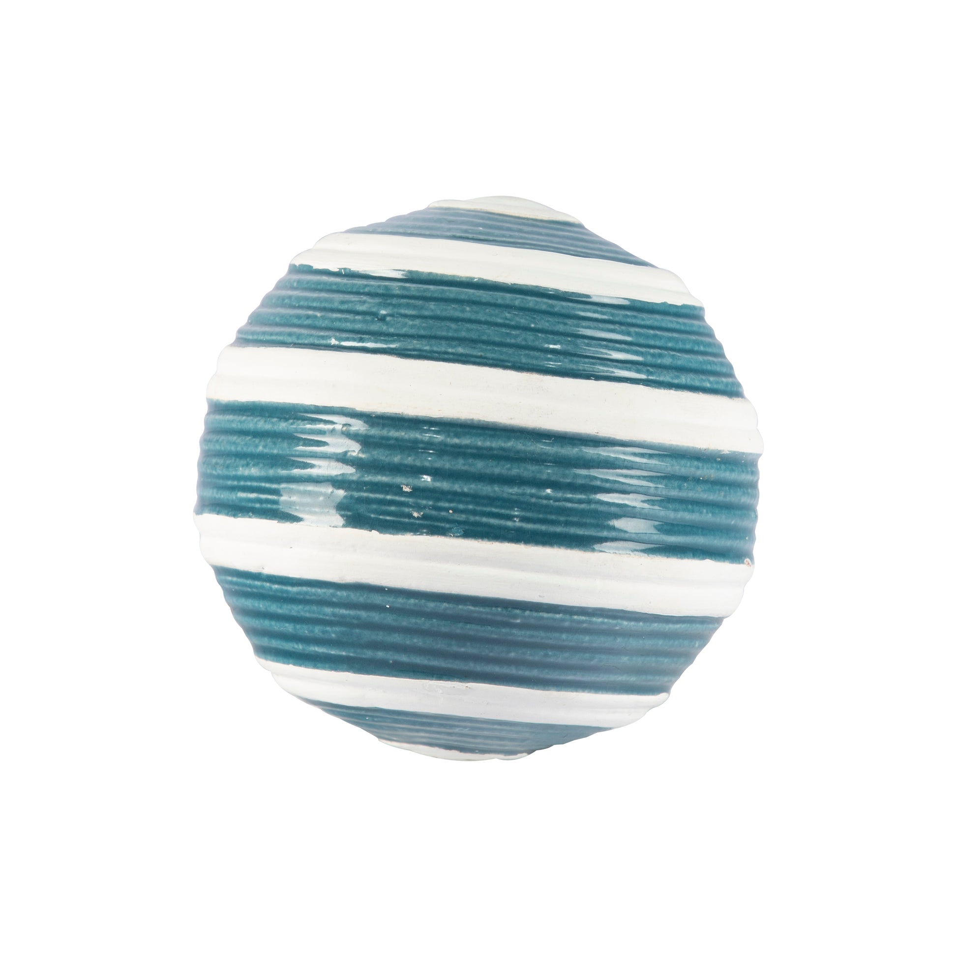 ELK SIGNATURE 223089 White and Blue Stripped Croquet Ball