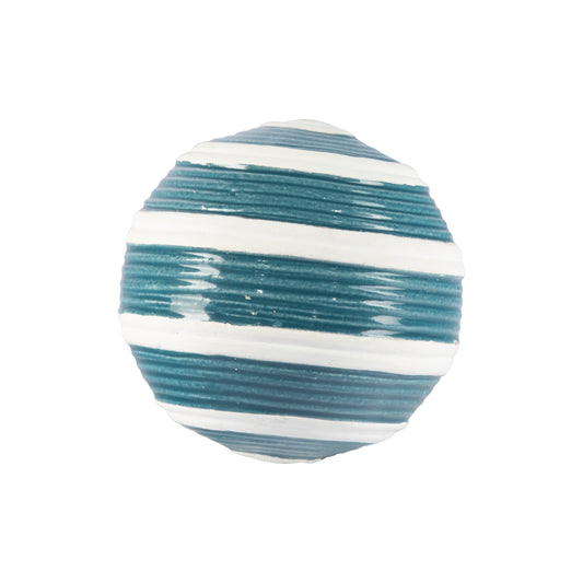 ELK SIGNATURE 223089 White and Blue Stripped Croquet Ball