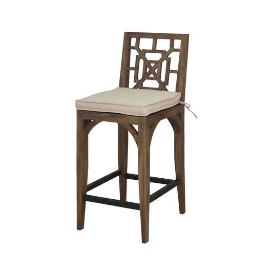 ELK SIGNATURE 2317006CO Teak Patio Barstool Cushion - Cream