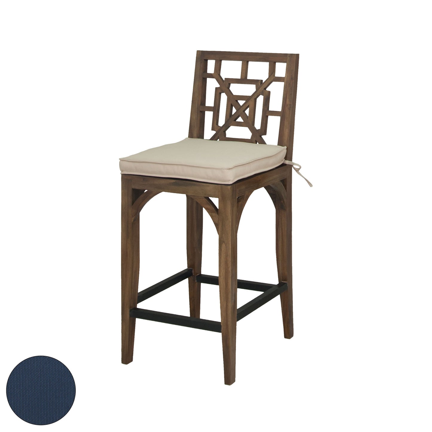 ELK SIGNATURE 2317006NO Teak Patio Barstool Cushion - Navy