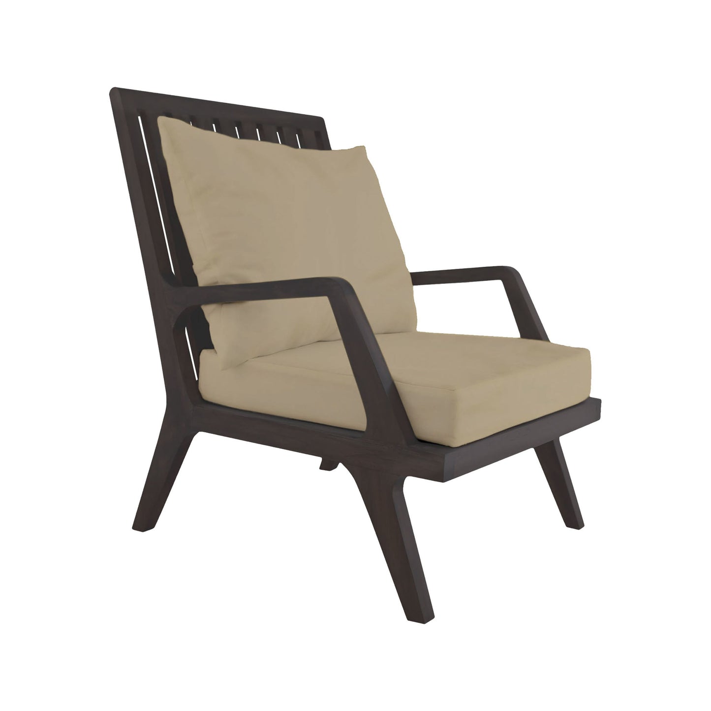 ELK SIGNATURE 2317012S-CO Teak Patio Lounge Chair Cushions in Cream (2-piece Set)