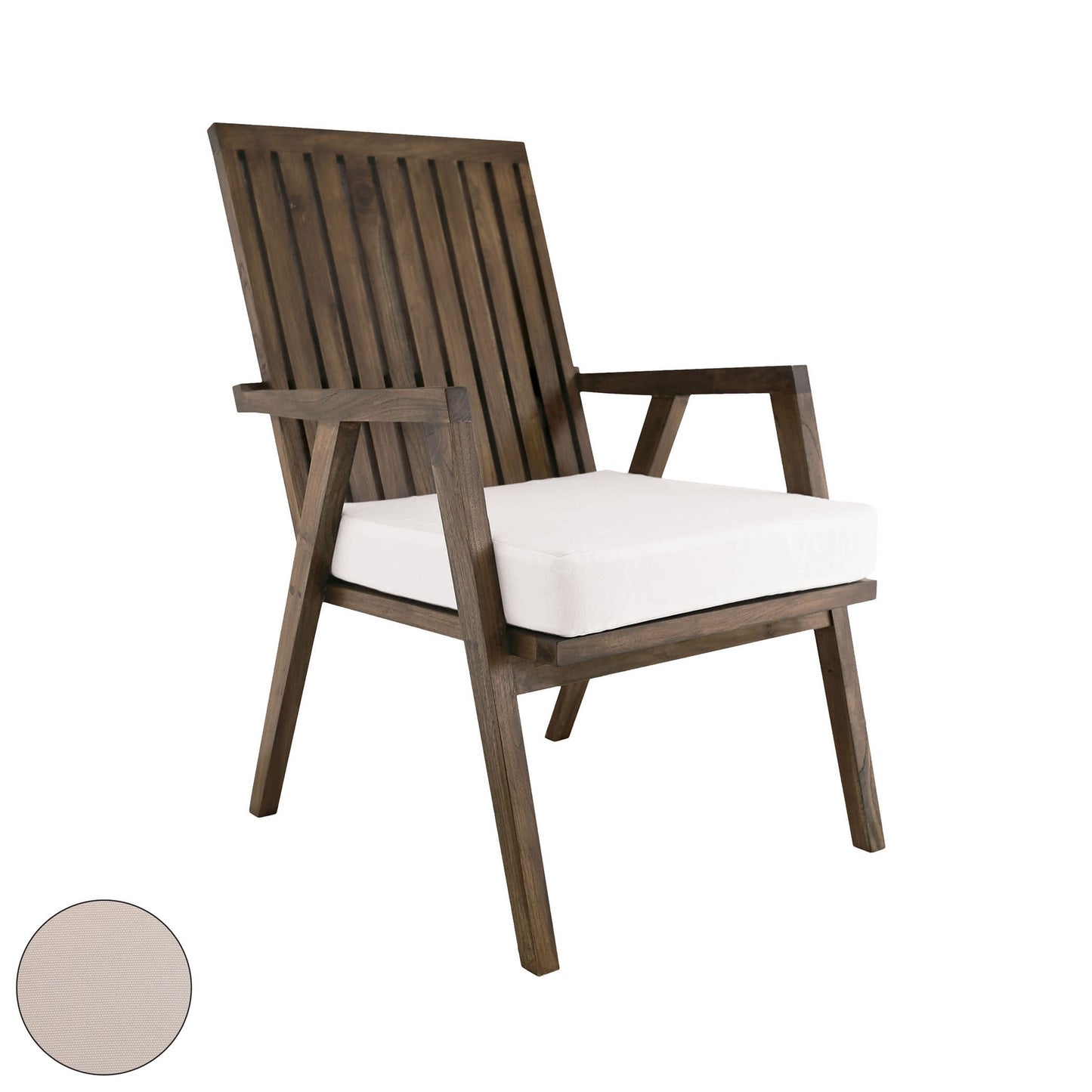 ELK SIGNATURE 2317014CO Teak Garden Patio Chair Cushion in Cream