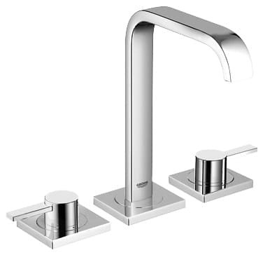 GROHE 2019100A Allure Chrome 8-inch Widespread 2-Handle M-Size Bathroom Faucet 1.2 GPM