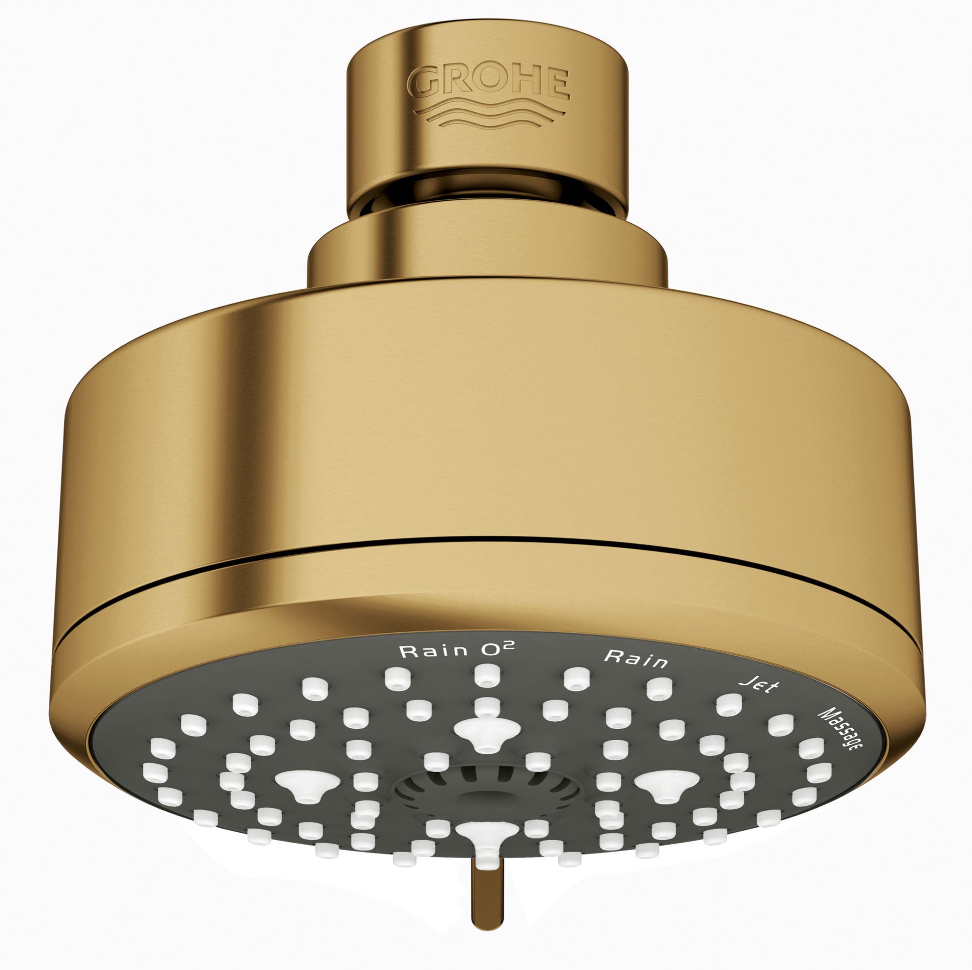 GROHE 26043GN1 Tempesta Brushed Cool Sunrise 100 Shower Head, 4" - 4 Sprays, 1.75 gpm