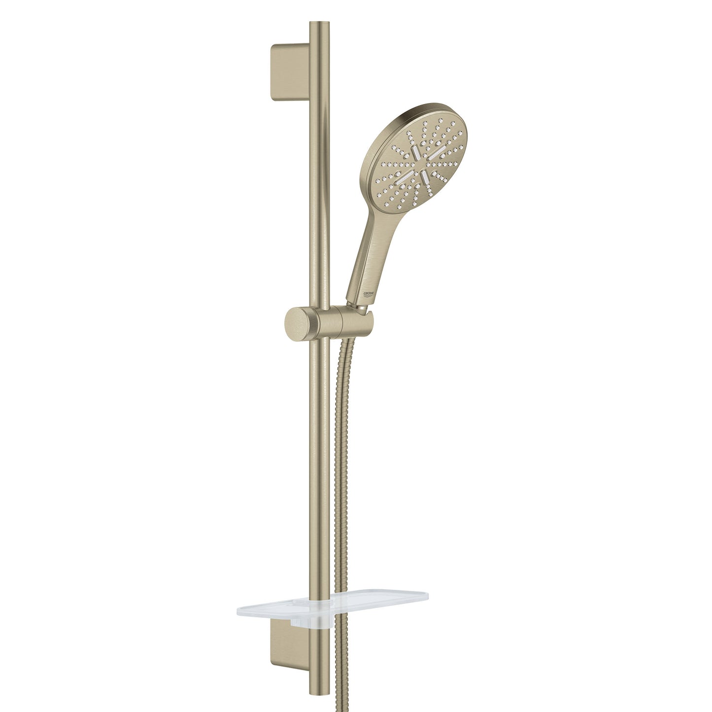 GROHE 26547EN0 Rainshower Brushed Nickel 24" Shower Slide Bar Kit - 3 Sprays, 1.75 gpm