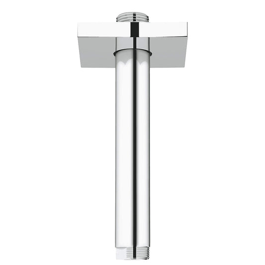 GROHE 27486000 Rainshower Chrome 6" Ceiling Shower Arm With Square Flange