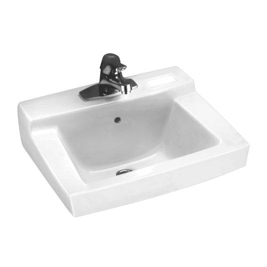 AMERICAN-STANDARD 0321075.020, Declyn Wall-Hung Sink With 4-Inch Centerset, for Concealed Arms in White