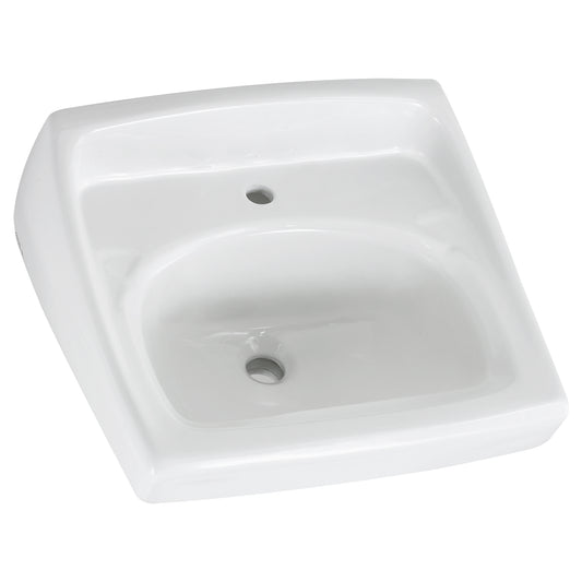 AMERICAN-STANDARD 0356041.020, Lucerne Wall-Hung Sink for Exposed Bracket Support With Center Hole Only in White
