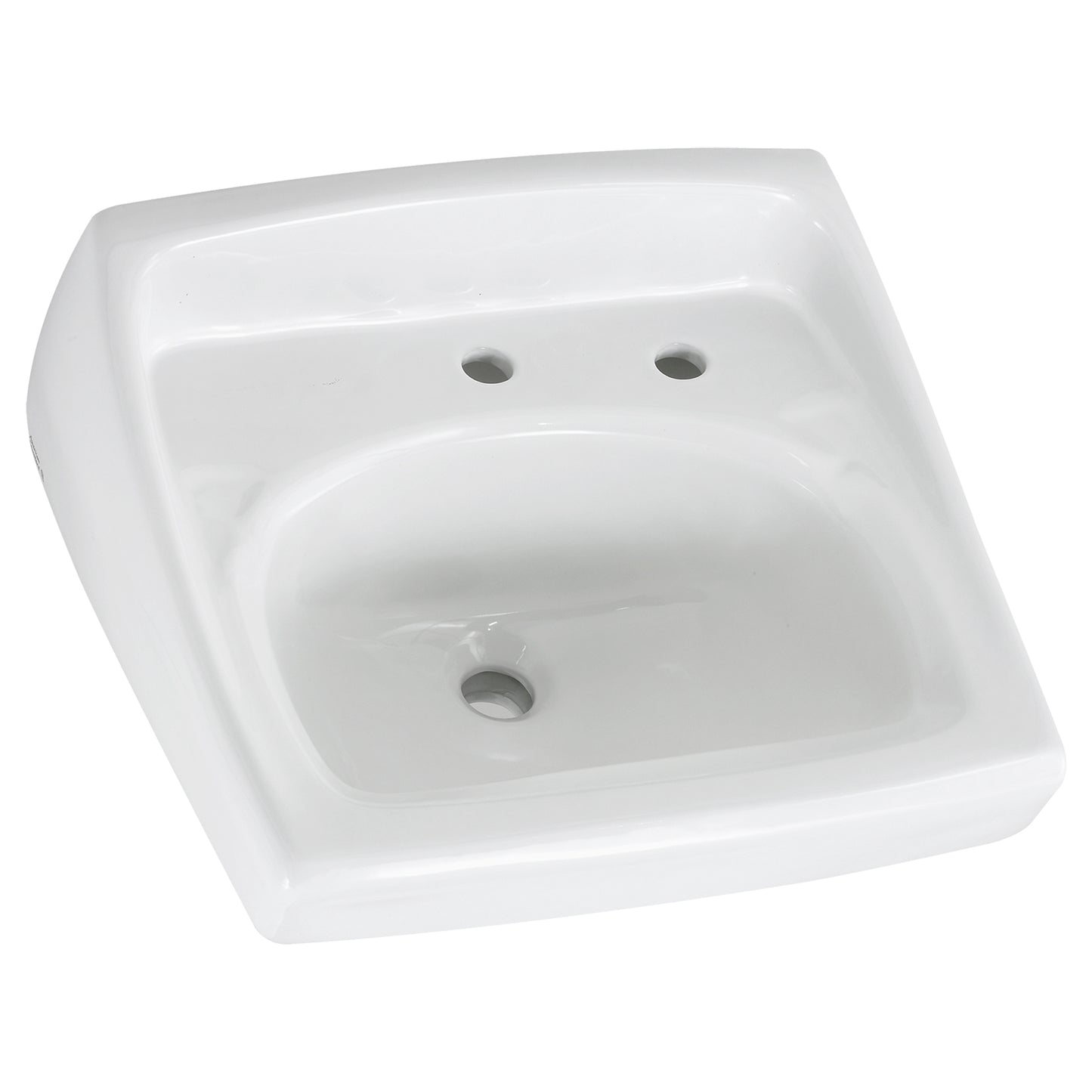 AMERICAN-STANDARD 0356137.020, Lucerne Wall-Hung Sink With Center Hole Only and Extra Right-Hand Hole in White