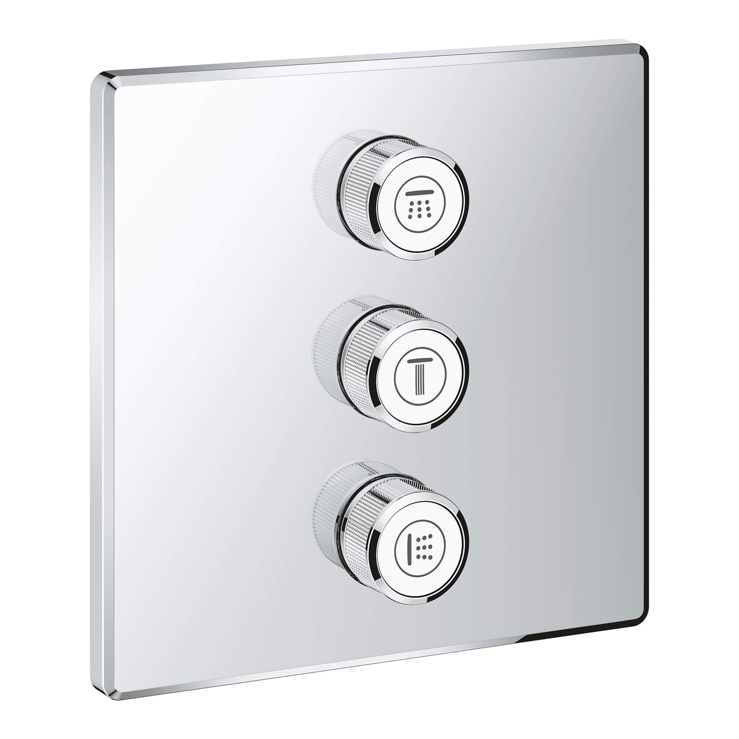 GROHE 29127000 Grohtherm Chrome Triple Volume Control Trim