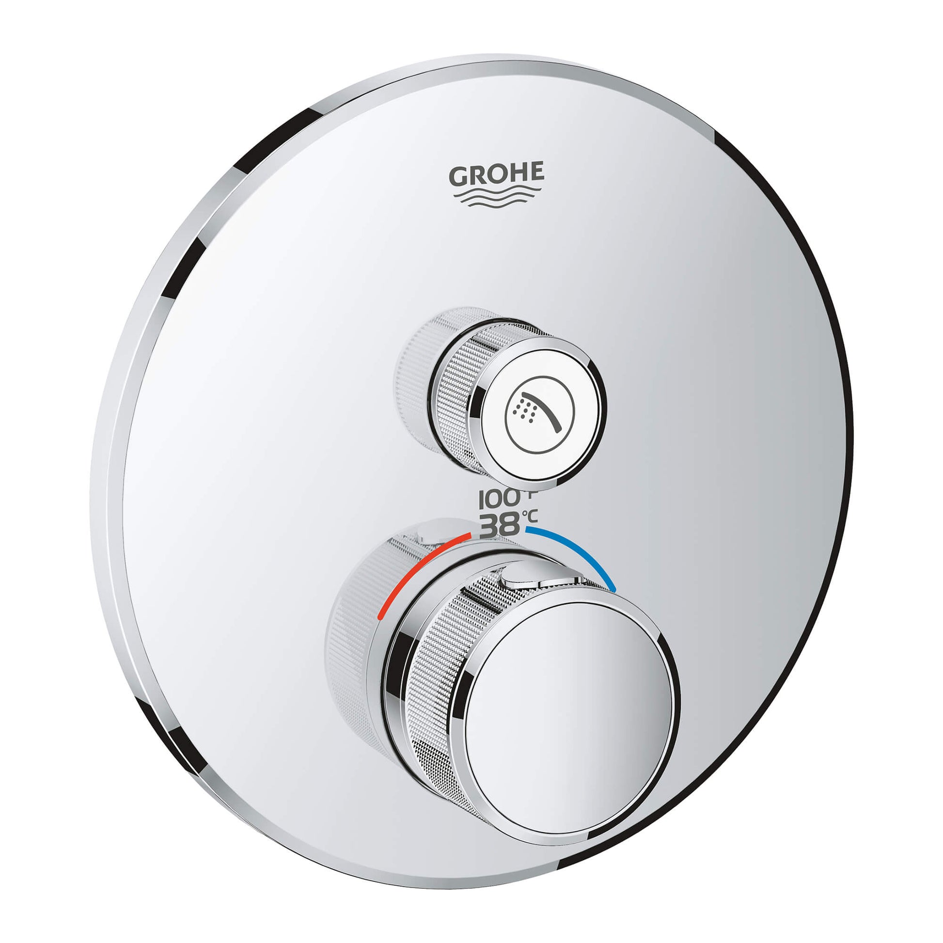 GROHE 29136000 Grohtherm Chrome Single Function Thermostatic Valve Trim