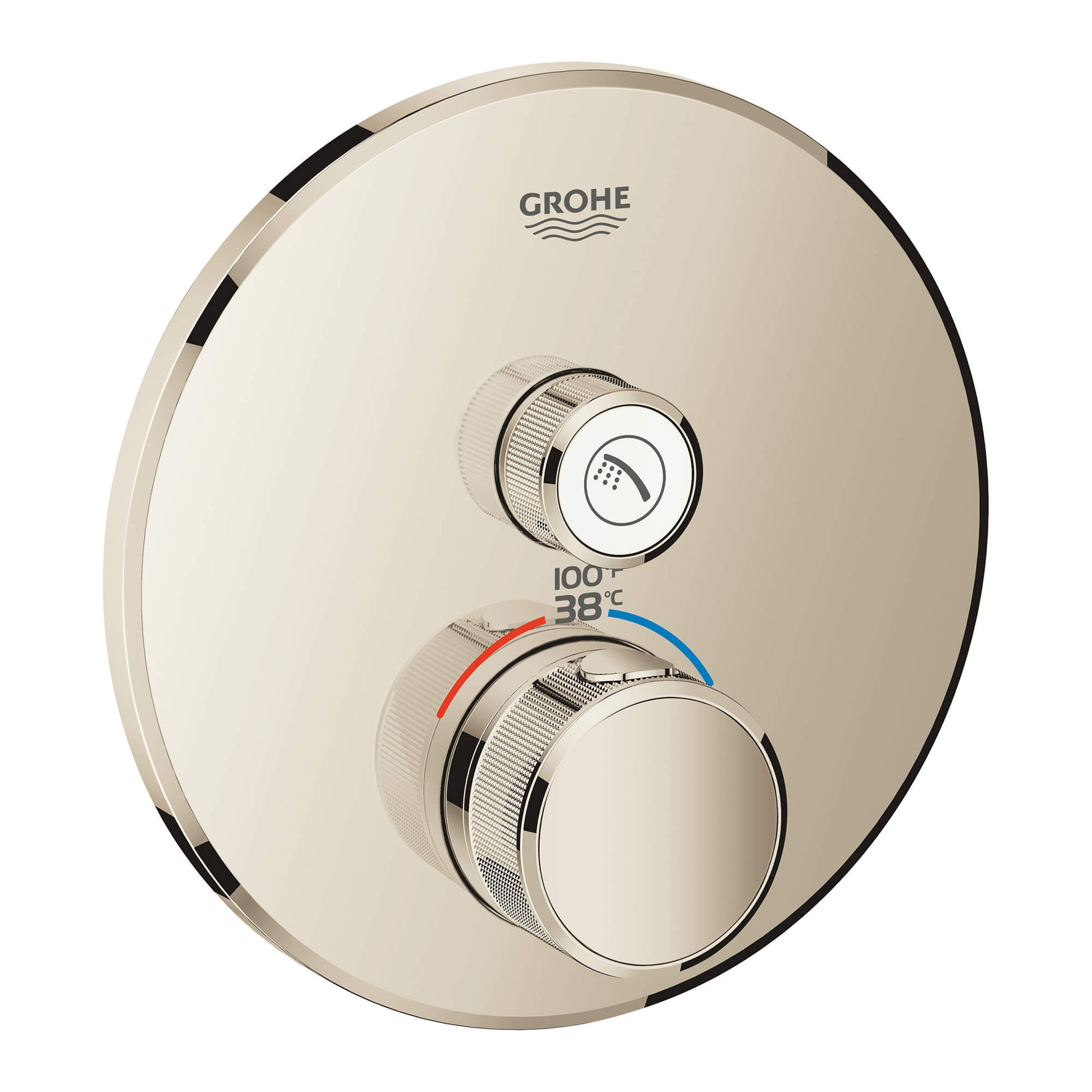 GROHE 29136BE0 Grohtherm Polished Nickel Single Function Thermostatic Valve Trim