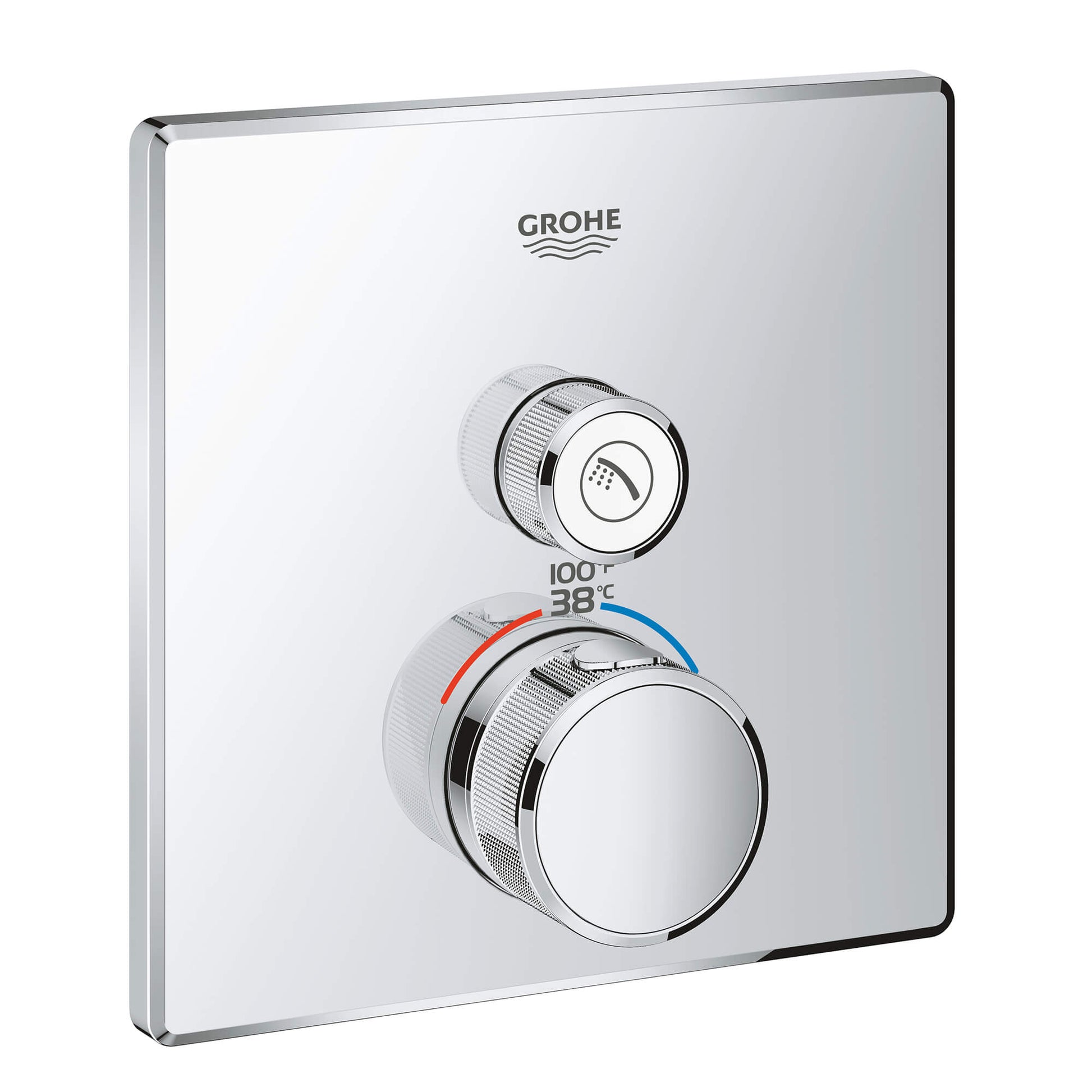 GROHE 29140000 Grohtherm Chrome Single Function Thermostatic Valve Trim