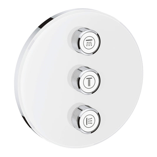 GROHE 29152LS0 Grohtherm Moon White Triple Volume Control Trim