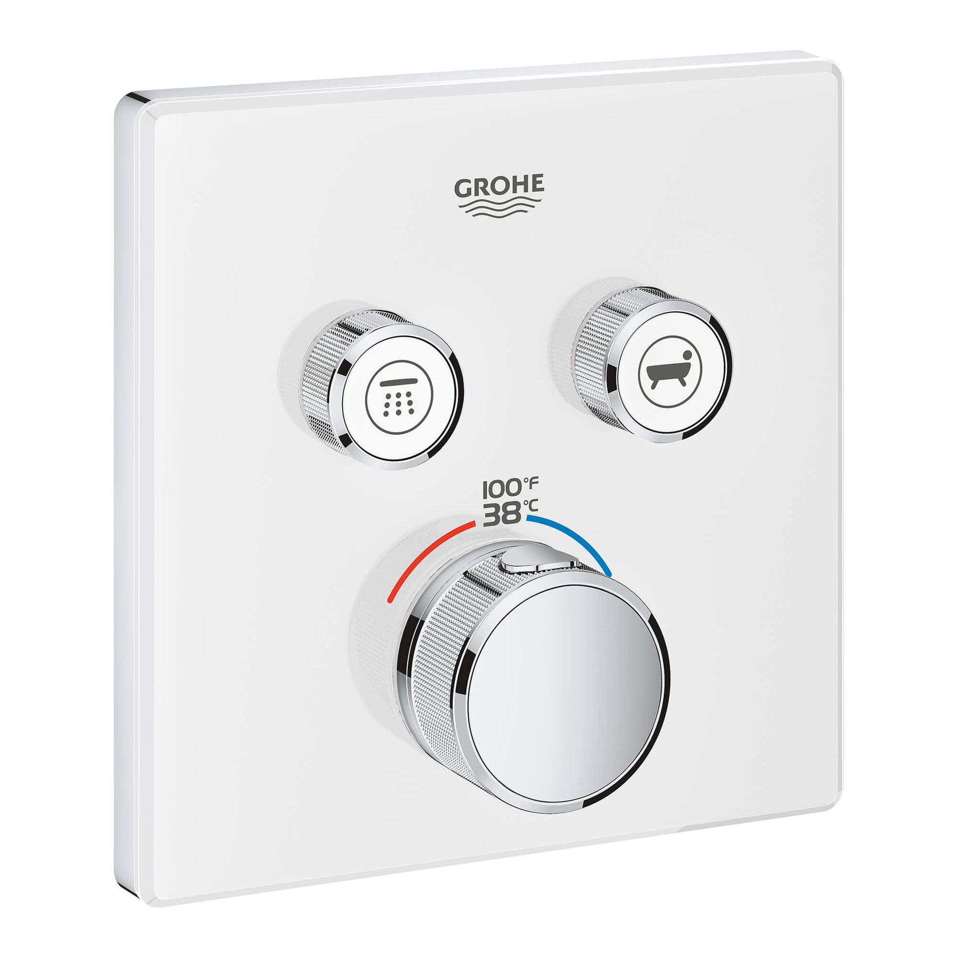 GROHE 29164LS0 Grohtherm Moon White Dual Function Thermostatic Valve Trim