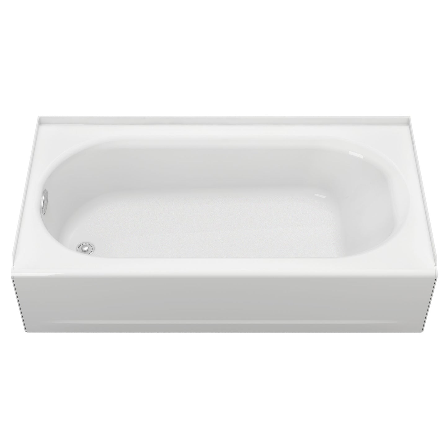 AMERICAN-STANDARD 2394202ICH.020, Princeton Americast 60 x 34-Inch Integral Apron Bathtub Left-Hand Outlet Luxury Ledge with Integral Drain in White