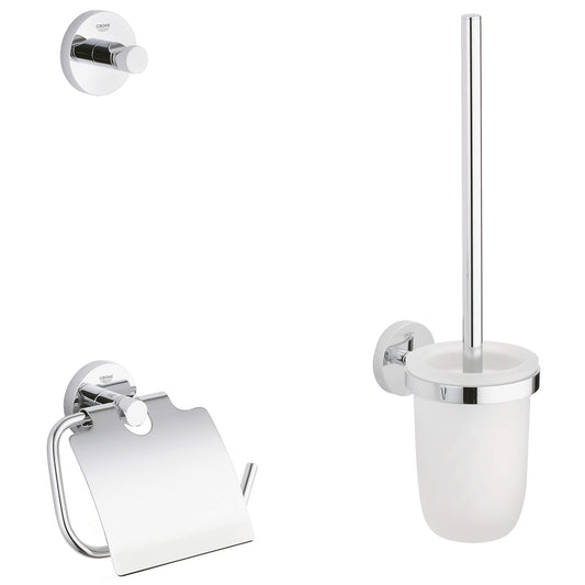 GROHE 40407001 Essentials Chrome 3-in-1 Accessory Set