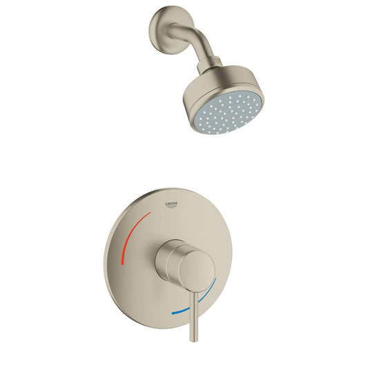 GROHE 35075EN1 Concetto Brushed Nickel Pressure Balance Valve Shower Combo