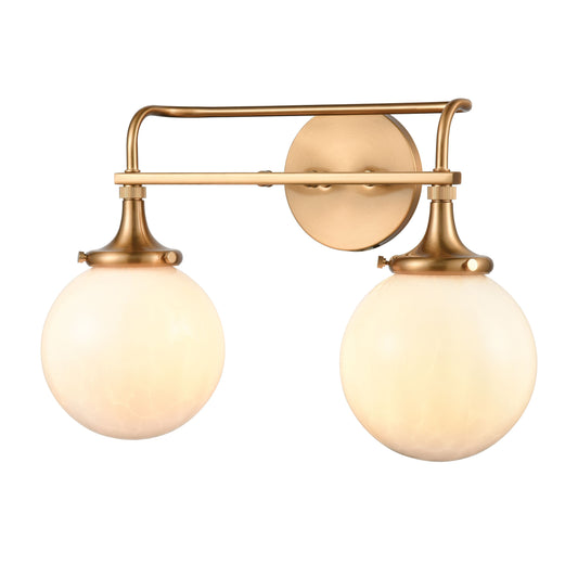 ELK SHOWROOM 30142/2 Beverly Hills 17'' Wide 2-Light Vanity Light - Satin Brass