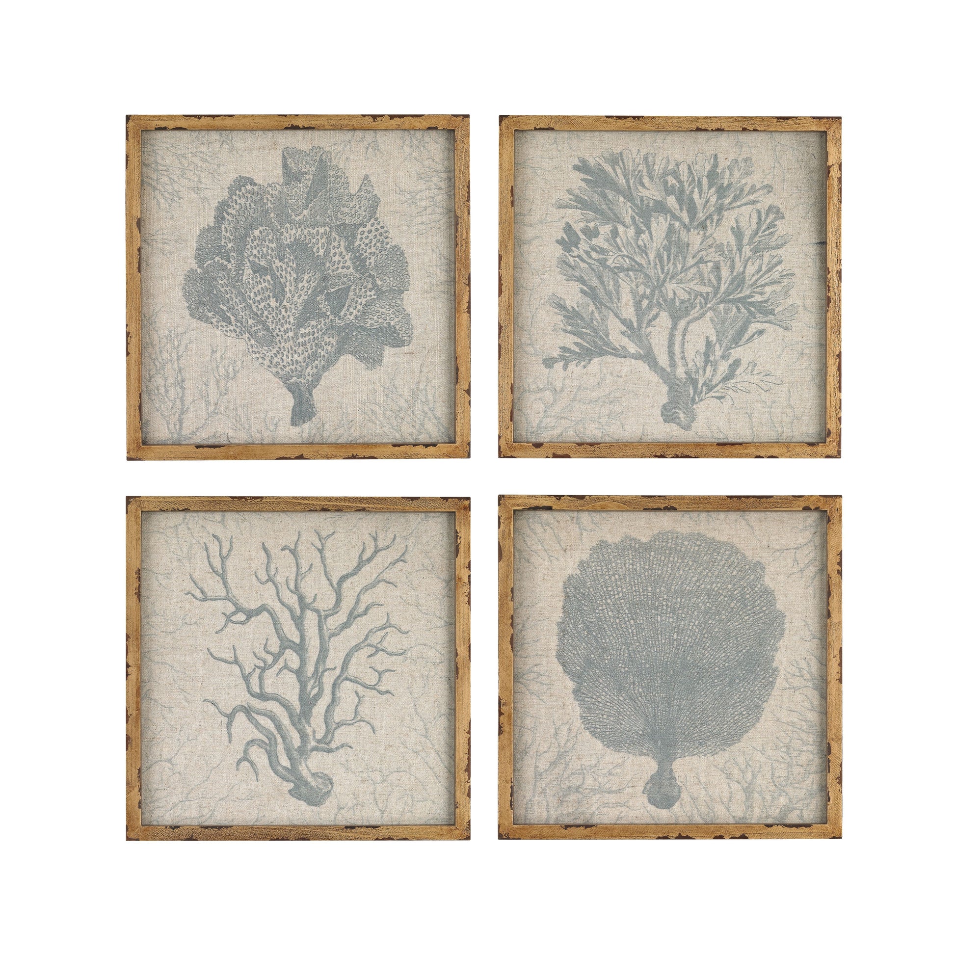 ELK STUDIO 3138-241/S4 Vieques Island Framed Wall Art - Set of 4