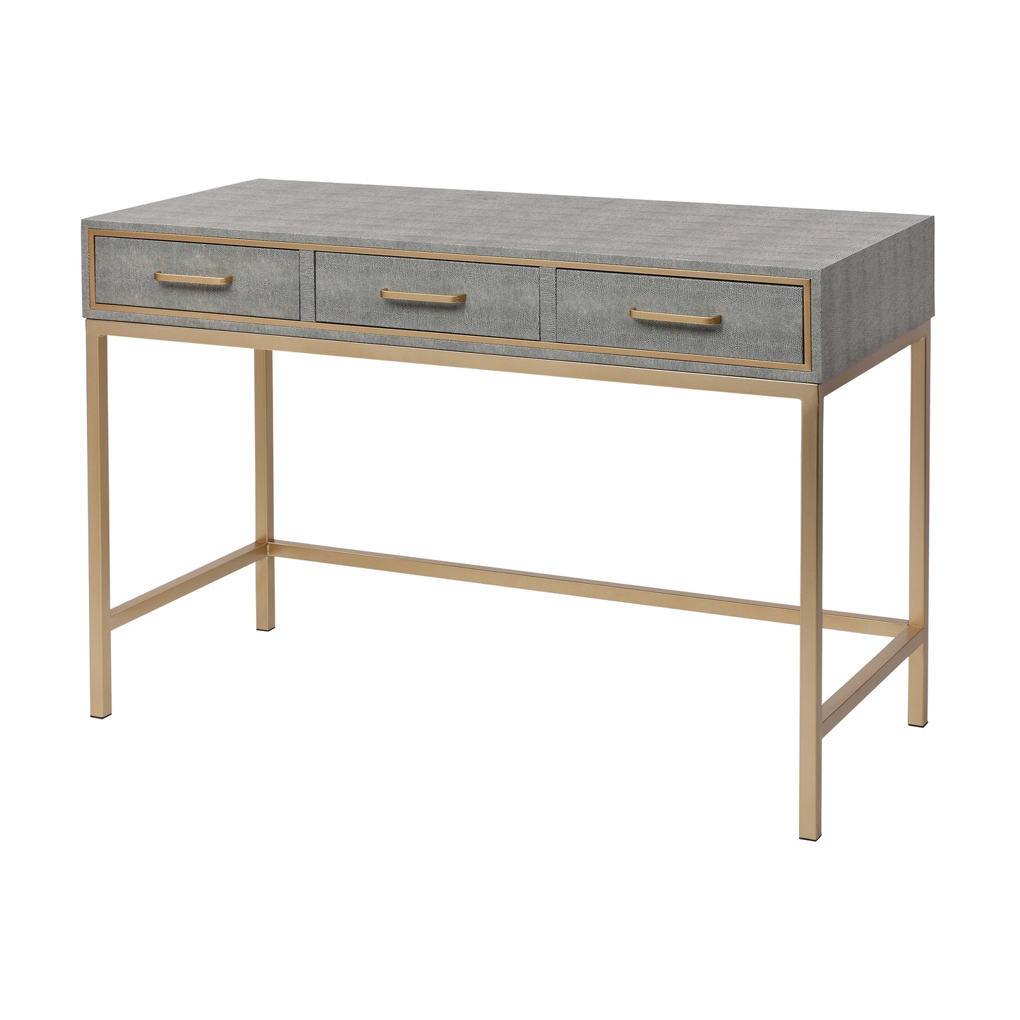 MARKETPLACE 3169-101B Sands Point Desk - 3 Drawer Gray